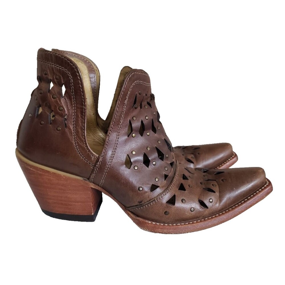 Ariat Women's Size 8B Studded Amber Leather Dixon Ankle Booties Boots 10031503